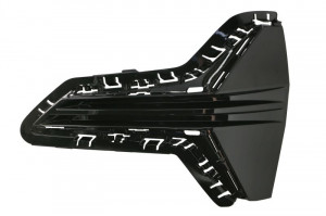 Grila ventilatie bara protectie fata stanga potrivit BMW 3 G20, G21 dupa 2019 - (exterior, plastic, negru lucios, LUXURY)