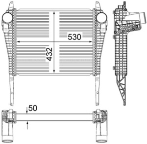 Intercooler potrivit IVECO EUROCARGO I-III, EUROCARGO V F4AE0681A-F4AFE611E 09.00- - Img 3