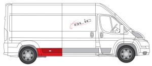Kit reparatie aripa spate dreapta potrivit CITROEN JUMPER II; FIAT DUCATO; PEUGEOT BOXER 2014-2017 - (inainte de roata)