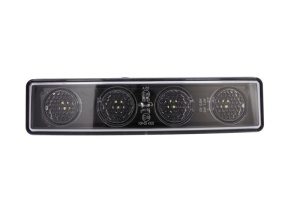 Lumina clarificare lumini stanga/dreapta, alb, LED, inaltime 55mm; latime 180mm; adancime 40mm, in relief, lungime cablu 220mm, 24V potrivit SCANIA 4, G I, IRIZAR PB, K, P I, R I, T 05.95- - Img 1