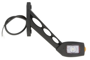 Lumina delimitare dreapta, portocaliu/rosu/alb, LED, inaltime 167mm; latime 35,5mm; adancime 178mm lungime cablu 350mm, pe brațul lung, 12/24V - Img 2