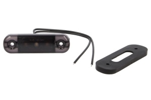 Lumina delimitare stanga/dreapta, forma: oval, fumuriu/alb, LED, inaltime 24mm; latime 84mm; adancime 25mm lungime cablu 240mm, 12/24V (IP6K9K) - Img 1