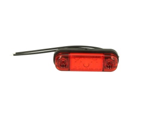 Lumina delimitare stanga/dreapta, forma: oval, rosu, LED, inaltime 24,2mm; latime 83,8mm; adancime 10,4mm 12/24V - Img 1