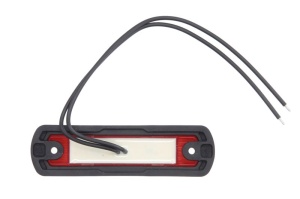 Lumina delimitare stanga/dreapta, rosu, LED, inaltime 31mm; latime 110mm; adancime 13mm lungime cablu 220mm, 12/24V - Img 2