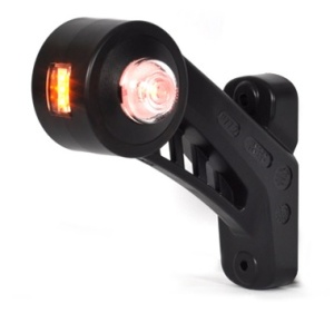Lumina delimitare stanga, portocaliu/rosu/alb, LED lungime cablu 280mm, pe brațul mediu-lung, 12/24V - Img 1