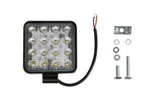 Lumina lucru (Epistar LED, 10-30V, 48W, 3840lm, numar elemente LED: 16x3W, inaltime: 110mm, latime: 110mm, adancime: 25mm) - Img 1
