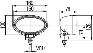 Lumina lucru (H3/Halogen, 12/24V, 110W, numar elemente LED: 1, lungime: 2000mm, inaltime: 100mm, latime: 160mm, adancime: 78mm) potrivit CLAAS AXION 01.06- - Img 3