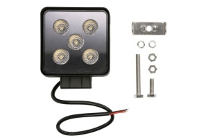 Lumina lucru (LED, 12/24/30V, 12W, 1000lm, numar diode: 5x3W, inaltime: 109mm, latime: 109mm, adancime: 50mm, lungime cablu: 0,45m, lumina dispersata) - Img 1
