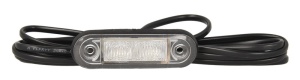 Lumina numar inmatriculare (LED, 12/24V, culoare: negru, culoare sticla: transparent, 26x79mm, lungime cablu: 2500mm) - Img 1