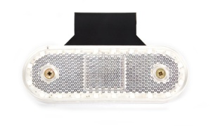 Lumini clarificare stanga/dreapta, forma: oval, alb, LED, inaltime 40mm; latime 114mm; adancime 25mm, în relief, lungime cablu 220mm, cu cuier, 12/24V - Img 3