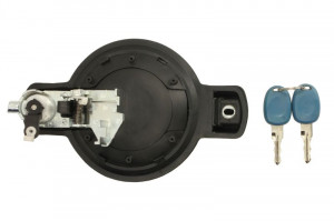 Maner usa Dreapta Spate potrivit FIAT DOBLO I 2001-2010 - (exterior, cu gaura pentru incuietoare, cu incuietoare; textura neagra) - Img 2