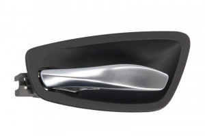 Maner usa fata/spate stanga interior, negru/crom, BMW Seria 1 intre 2007-2014 - Img 1