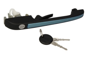Maner usa Fata Stanga (cu cheie, extern, cu incuietoare, negru) potrivit AUDI 80 B2, 90 B2, COUPE B2, QUATTRO 1.3-2.2 08.78-07.89 - Img 1