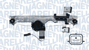 Mecanism actionare geam Spate Dreapta (electric, cu motor, numar usi: 4) potrivit JEEP GRAND CHEROKEE III 10.04-12.10 - Img 3