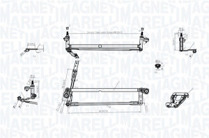 Mecanism stergator parbriz Fata (fara motoras) potrivit VW EOS, GOLF V, GOLF VI, JETTA III, SCIROCCO III 10.03-11.17 - Img 3