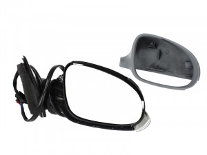 Oglinda dreapta VW PASSAT B6 intre 2005-2010 electrica, incalzita, convex, cu carcasa, cu semnalizare, pliabila electric, lumina exterioara, cu 9 pini - Img 1