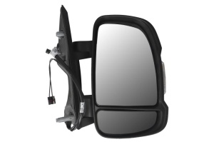 Oglinda exterioara dreapta potrivita Citroen JUMPER III; Fiat DUCATO; Opel MOVANO C; Peugeot BOXER dupa 2023 - convexa, brat scurt, antena, 6+2 pini