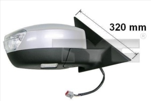 Oglinda exterioara stanga potrivita Ford S-MAX - electric, asferice, incalzita, captuseala, pliabil electric