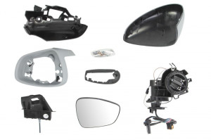 Oglinda laterala Dreapta electric, convexa, incalzita, albastru, pliabil electric, cu senzor de temperatura potrivit CITROEN C5 II, C5 III
