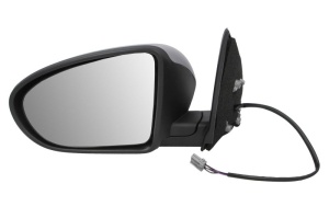 Oglinda laterala stanga potrivit NISSAN QASHQAI I J10 2006-2014 - (electric, convex, cu incalzire, grund)