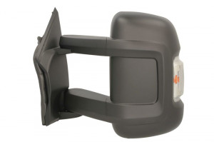 Oglinda stanga potrivit CITROEN JUMPER; FIAT DUCATO; PEUGEOT BOXER 2006-2014 - manuala crom, lung - Img 2