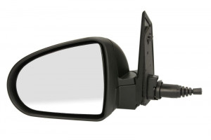 Oglinda stanga potrivit MITSUBISHI COLT 2004-2012 - mecanica asferic, crom, grunduita