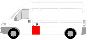 Panou lateral Dreapta/Stanga potrivit CITROEN JUMPER I; FIAT DUCATO pana in 2006 - (model lung, Partea frontala/partea inferioara, inaltime 60cm, lungime 50cm) - Img 2