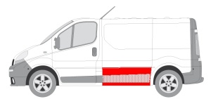 Panou lateral Stanga (1/4 inaltime, partea inferioara) potrivit NISSAN PRIMASTAR; OPEL VIVARO A; RENAULT TRAFIC II - Img 2