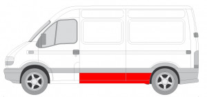 Panou lateral Stanga potrivit NISSAN INTERSTAR; OPEL MOVANO A; RENAULT MASTER II, MASTER PRO pana in 2010 - (model mediu; pentru dunga, partea inferioara) - Img 2