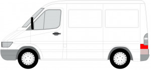 Panou potrivit MERCEDES SPRINTER 2-T 901, 902, SPRINTER 3-T 903, SPRINTER 4-T 904 1995-2006 - reparatie spate partea stanga inferioara jos - Img 2