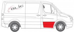 Panou reparatie usa Fata Dreapta potrivit MERCEDES SPRINTER 3,5-T (B906), SPRINTER 3-T (B906), SPRINTER 4,6-T (B906), SPRINTER 5-T (B906) dupa 2006 - (strat, partea inferioara, inaltime 390mm) - Img 4