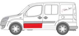 Panou reparatie usa Fata Stanga (acoperire, versiune cu usa laterala, inaltime 300mm) potrivit FIAT DOBLO, DOBLO/MINIVAN 03.01- - Img 2