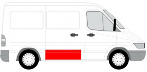 Panou reparatie usa potrivit MERCEDES SPRINTER 901, 902, 903, 904, 905; VW LT II 1995-2006 - (Copertă; partea inferioara; inaltime 310mm) - Img 2