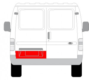 Panou reparatie usa Spate Stanga potrivit FORD TRANSIT, TRANSIT TOURNEO 1986-2000 - (strat, partea inferioara, inaltime 200mm) - Img 2