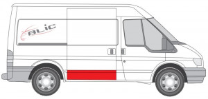 Panou reparatie usa Spate/usa culisanta Dreapta/Stanga potrivit FORD TRANSIT 2000-2014 - (strat, model scurt, inaltime 350mm, lungime 1177mm) - Img 2