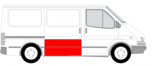 Panou reparatie usa Spate/usa culisanta potrivit FORD TRANSIT, TRANSIT TOURNEO 1986-2000 - (strat, partea inferioara, la a doua linie) - Img 2