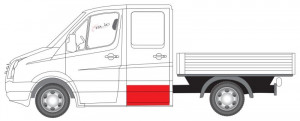 Panou reparatie usi Dreapta/Stanga potrivit MERCEDES SPRINTER 3,5-T (B906), SPRINTER 3-T (B906), SPRINTER 3-T (B910), SPRINTER 4 2006-2018 - (Acoperire usa, cabina dubla, lungime 32mm) - Img 2