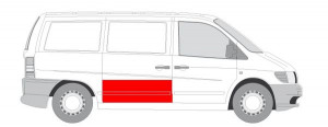 Panou reparatie usi Spate/Usa glisanta potrivit MERCEDES V (638/2), VITO (W638) 1996-2003 - (strat, partea inferioara, inaltime 470mm) - Img 2