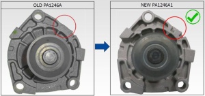 Pompa apa cu garnitura potrivit ALFA ROMEO 147, 156, 159, 166, BRERA, GIULIA, GIULIETTA, GIULIETTA/HATCHBACK, GT, MITO, SPIDER, STELVIO; CHEVROLET IMPALA, MALIBU; FIAT 500L, 500X 1.6D-5.7 03.96- - Img 1