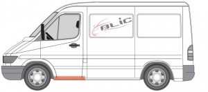 Prag auto Fata Dreapta/Stanga potrivit MERCEDES SPRINTER 2-T (B901, B902), SPRINTER 3-T (B903), SPRINTER 4-T (B904), SPRINTER 5-T (B905) pana in 2006 - (partea interioara, lungime 90cm) - Img 2