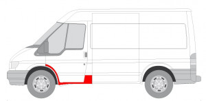 Prag auto Stanga potrivit FORD TRANSIT 2000-2014 - (cu kit de reparare aripa spate) - Img 2