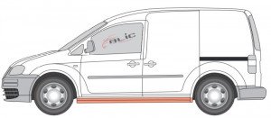 Prag auto Stanga potrivit VW CADDY III, CADDY III/MINIVAN 4D - Img 2