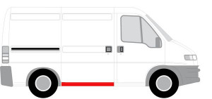 Prag lateral potrivit CITROEN JUMPER; FIAT DUCATO; PEUGEOT BOXER 1994-2006 - usa culisanta dreapta model scurt - Img 2
