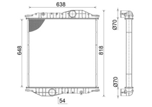 Radiator motor (fara cadru) potrivit MERCEDES ECONIC, ECONIC 2 M902.900-OM936.974 01.98- - Img 3