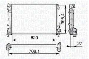 Radiator motor potrivit ABARTH 500 / 595 / 695, 500C / 595C / 695C 1.4 - Img 1