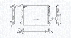 Radiator motor potrivit OPEL VECTRA B 2.0D - Img 1