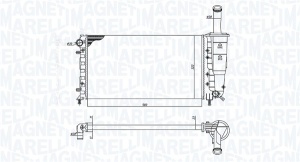 Radiator racire motor potrivit FIAT PUNTO, PUNTO/HATCHBACK 1.2-1.2LPG 09.99-03.12 - Img 2