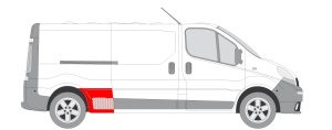 Segment aripa Spate Dreapta (inainte de roata, model lung) potrivit NISSAN PRIMASTAR; OPEL VIVARO A; RENAULT TRAFIC II - Img 2