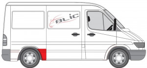 Segment aripa Spate Dreapta potrivit MERCEDES SPRINTER 2-T (B901, B902), SPRINTER 3-T (B903), SPRINTER 4-T (B904) 1995-2006 - (inainte roata, model scurt) - Img 2