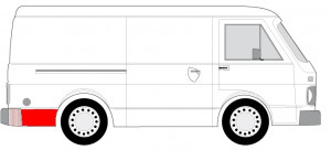 Segment aripa Spate Dreapta potrivit VW LT 28-35 I, LT 40-55 I -12.96 - Img 2
